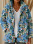 Women's Printed Casual Loose Cardigan Flannel Jacket