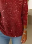 Women's Christmas Print Casual Turtleneck Long Sleeve Sweater