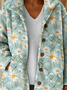 Women's Printed Casual Loose Cardigan Flannel Jacket