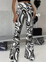 Regular Fit Geometric Casual Pants