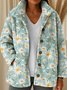 Women's Printed Casual Loose Cardigan Flannel Jacket
