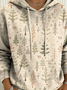 Women's Christmas Tree Print Casual Pocket Hoodie