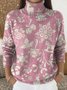 Turtleneck Loose Snowflake Vintage Sweater