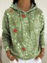 Women's Christmas Tree Print Casual Pocket Hoodie