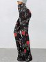 Regular Fit Geometric Casual Pants