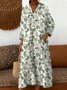 Christmas Casual Linen Blend Dress With No
