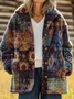 Women's Printed Casual Loose Cardigan Flannel Jacket