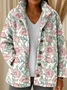 Women's Printed Casual Loose Cardigan Flannel Jacket