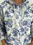 Women's Printed Casual Pocket Hooded Sweatshirt