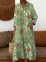Christmas Casual Linen Blend Dress With No