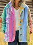 Women's Printed Casual Loose Cardigan Flannel Jacket