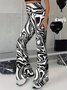 Regular Fit Geometric Casual Pants