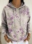 Women's Printed Casual Pocket Hooded Sweatshirt