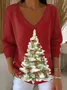 Casual Loose Christmas Tree Knit Top