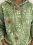 Women's Christmas Tree Print Casual Pocket Hoodie