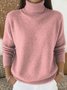 Plain Turtleneck Loose Vintage Sweater