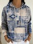 Women's Printed Casual Pocket Hooded Sweatshirt