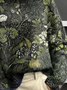Women's Floral Print Casual Turtleneck Long Sleeve Sweater