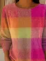 Casual Printing Crew Neck Sweater
