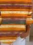 Printing Crew Neck Abstract Casual Sweater