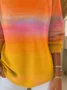 Abstract Casual Crew Neck Printing Sweater