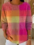 Casual Printing Crew Neck Sweater