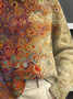 Women's Abstract Print Casual Turtleneck Long Sleeve Sweater