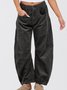 Women's  Elastic Waist H-Line Corduroy Pants Daily Going Out Pants Beige Casual Split Joint Plain Spring/Fall Pants