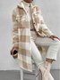 Lady Romance Buckle Coral Velvet Shawl Collar Coat