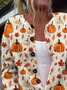 Maple Leaf Vintage Printing Cardigan