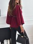 Urban Loose Split Joint Dolman Sleeve Plain Cloak With Belt