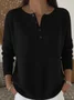 Casual Plain Crew Neck Sweater