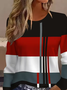 Women's Long Sleeve T-shirt Spring/Fall As Picture Abstract Printing Jersey Crew Neck Daily Going Out Casual Top