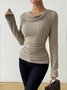 Urban Plain Cowl Neck T-shirt
