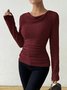 Urban Plain Cowl Neck T-shirt