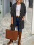 Casual Plain Long Sleeve Cardigan