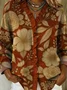 Floral Loose Casual Lace Collar Shirt