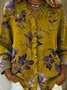 Floral Loose Casual Lace Collar Shirt
