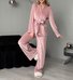 Cotton V Neck Casual Two-Piece Set