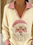 Loose Christmas V Neck Casual Sweater