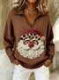 V Neck Loose Casual Christmas Sweater