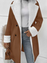 Fluff/Granular Fleece Fabric Street Split Joint Coat