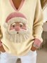 Loose Christmas V Neck Casual Sweater