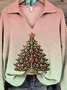 Casual Loose V Neck Santa Claus Sweater