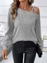 Regular Fit Cotton Casual One Shoulder T-Shirt