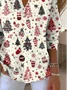 Vintage V Neck Loose Christmas Sweater