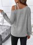Regular Fit Cotton Casual One Shoulder T-Shirt