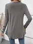 Casual V Neck Regular Fit T-Shirt