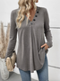 Casual V Neck Regular Fit T-Shirt