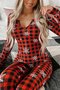 V Neck Sexy Christmas Regular Fit Lounge Set